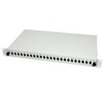 19'' optická vana, výsuvná, 1U, 24x SC (simplex) / LC (duplex), šedá