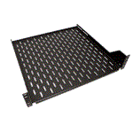 19" police ukládací, 450mm, 2U, 60/15kg, černá