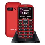 Aligator A720 4G Senior, červeno-černá + nabíjecí stojánek