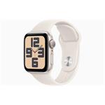 Apple Watch SE (2024) 40mm Hvězdně bílý hliník s hvězdně bílým sportovním řemínkem S/M