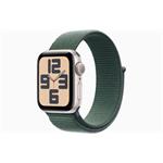 Apple Watch SE (2024) 40mm Hvězdně bílý hliník s jezerně zeleným provlékacím řemínkem