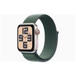 Apple Watch SE (2024) Cellular 40mm Hvězdně bílý hliník s jezerně zeleným provlékacím řemínkem