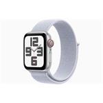Apple Watch SE (2024) Cellular 40mm Stříbrný hliník s oblačně modrým provlékacím řemínkem