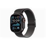 Apple Watch Ultra 2 (2024) 49mm Černý titan s černým titanovým milánským tahem S