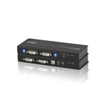 ATEN KVM extender CE-604 USB , Dual View (2 x DVI) audio a konzole extender s USB klávesnicí a myší +RS-232 port, 60m