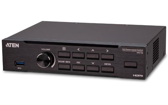 ATEN VP2120, FullHD HDMI přepínač a prezentér s Quad View Multistreaming, audio procesor