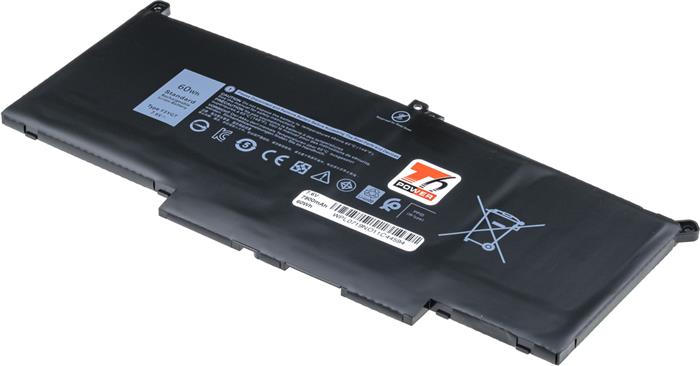 Baterie T6 power Dell Latitude 7280, 7290, 7380, 7390, 7480, 7490, 7500mAh, 57Wh, 4cell, Li-pol