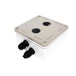 Box pro 2 zásuvkové moduly, IP67, neosazený, bílý, 2 PG průchodky
