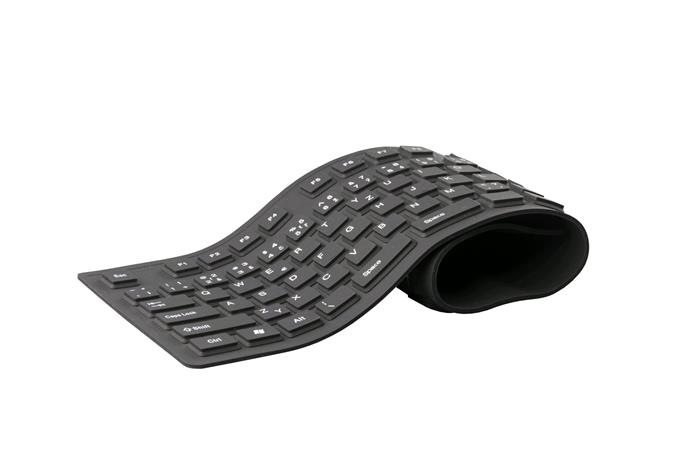 C-TECH FK-01 flexibilní pryžová klávesnice, CZ, USB, černá