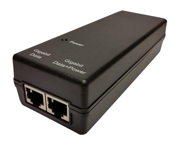 Cambium Networks PoE, 15.4W, 56V, GbE DC Injektor, vnitřní, Energy Level 6 Supply, možnost C5 konektoru