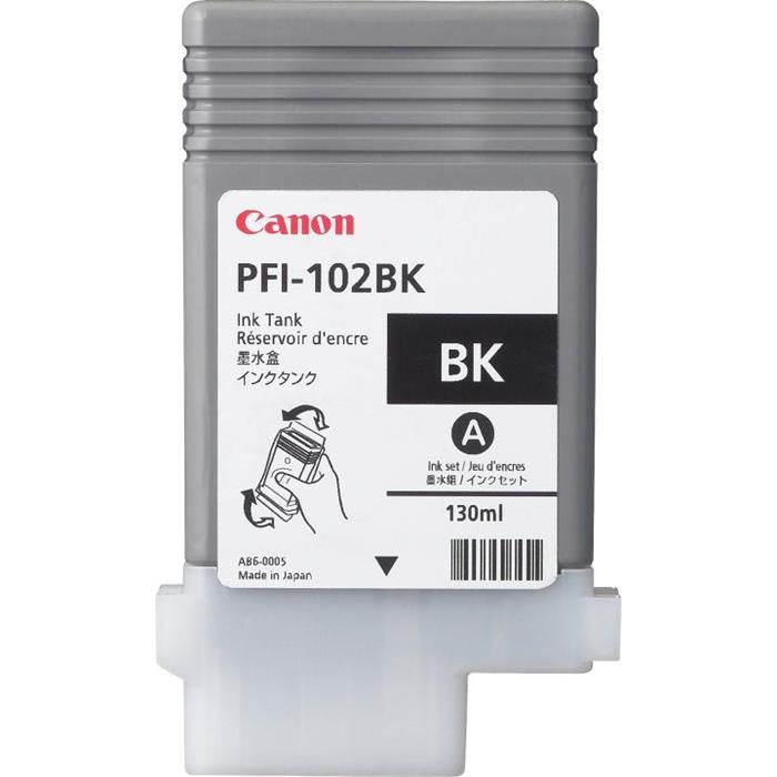 Canon PFI-102BK, černá inkoustová cartridge, 130ml