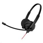 CANYON konferenční headset HS-07, tenký, kompaktní, s ovladačem pro hovory, 3.5mm jack, černý