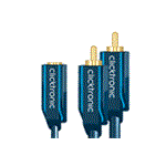 ClickTronic OFC kabelová redukce jack 3,5F - 2x cinch(M), 10cm