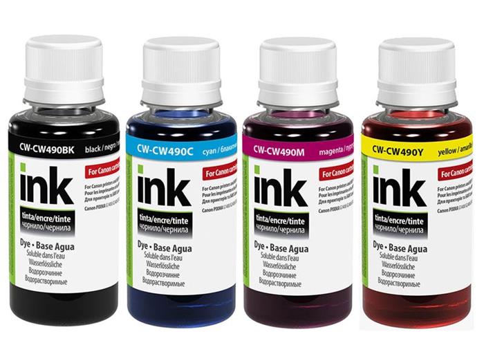 COLORWAY alternativní inkoustová náplň pro CANON / GI-490/ G1400/ G2400/ G3400/ 4x 100ml Multipack