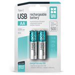 Colorway nabíjecí Li-Pol baterie AA, 2200mAh, 1.5V, USB-C, 2ks v balení