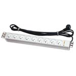 Conteg 19" napájecí panel 1U, 9x230V, UTE, 3m