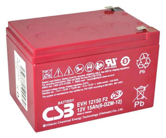 CSB Pb záložní akumulátor VRLA AGM 12V/15Ah 6-DZM-12 (EVH12150)