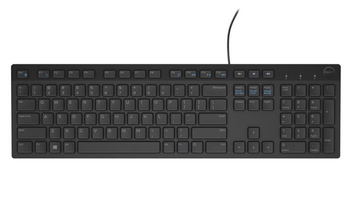 DELL klávesnice KB216/ multimediální/ US/ International/ mezinárodní/ USB/ drátová/ černá