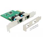 Delock 2-portová gigabitová síťová karta, PCIe, LP
