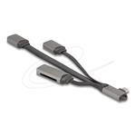 Delock 2portový USB-C hub včetně čtečky karet SD a microSD