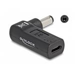 Delock Adaptér na kabel na nabíjení laptopu, ze zásuvky USB Type-C na zástrčku 5,5 x 2,1 mm, úhlový 90°