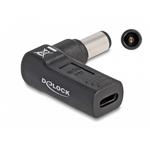 Delock Adaptér na kabel na nabíjení laptopu, ze zásuvky USB Type-C na zástrčku Dell 7,4 x 5,0 mm, úhlový 90
