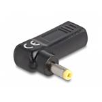 Delock Adaptér na kabel na nabíjení laptopu, ze zásuvky USB Type-C na zástrčku HP 4,8 x 1,7 mm, úhlový 90°