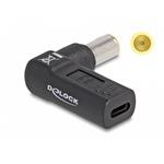 Delock Adaptér na kabel na nabíjení laptopu, ze zásuvky USB Type-C na zástrčku IBM 7,9 x 5,5 mm, úhlový 90°