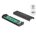 Delock Externí USB 3.2 box pro M.2 SSD (PCIe nebo SATA), beznástrojový