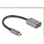 Delock Externí zvuková karta USB Type-C s audio adaptérem Plug & Play, 2 x 3,5 mm stereo jack