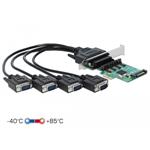 Delock interní 4-portový RS-232 řadič se zdrojem napětí, PCIe