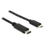 Delock kabel USB Typ-C 2.0 samec > USB 2.0 typ Micro-B samec 1 m černý 