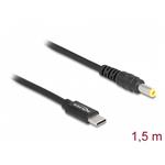 Delock Nabíjecí kabel pro laptop, ze zástrčky rozhraní USB Type-C na zástrčku 5,5 x 2,5 mm