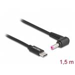Delock Nabíjecí kabel pro laptop, ze zástrčky rozhraní USB Type-C na zástrčku HP 4,8 x 1,7 mm