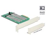 Delock PCI Express Karta > 2 x interní M.2 Key B s RAID - format low profile
