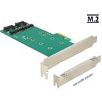 Delock PCIe redukce na 2x internal M.2 Key B 110mm, LP