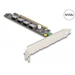 Delock rozvětvení PCI Express x16 na 4 x interní SFF-8654 4i NVMe