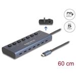 Delock USB-C 3.0 Hub se 7 porty USB-C se spínačem