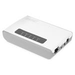 DIGITUS 2portový bezdrátový multifunkční síťový a tiskový server USB 2.0, 300 Mb / s