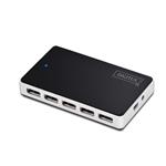 Digitus aktivní 10-portový USB 2.0 hub, černý