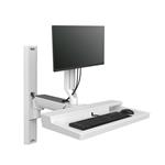 ERGOTRON CareFit Combo System with Worksurface (snow white), systém na stěnu, monitor,klavesnice, myš