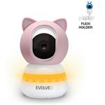 EVOLVEO Baby Monitor LUX- Chytrá 360° videochůvička s nočním viděním, detekcí pláče a pohybu, růžová 
