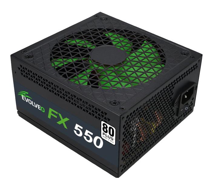 EVOLVEO FX 550, zdroj 550W ATX, 14cm, tichý, 80+, bulk