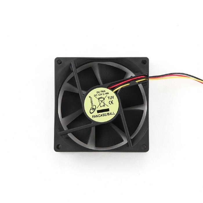 Gembird ventilátor do skříně 80x80mm, kuličkové ložisko, 3-pin