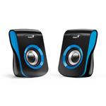 Genius SP-Q180 Blue, stereo reprosoustava k PC, 2x3W, USB napájení, černo-modrá