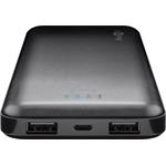 goobay slim USB powerbanka s integrovanou Li-Pol baterií 10000mAh, 2.1 A