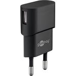 goobay USB nabíjecí adaptér, max.1A, černý