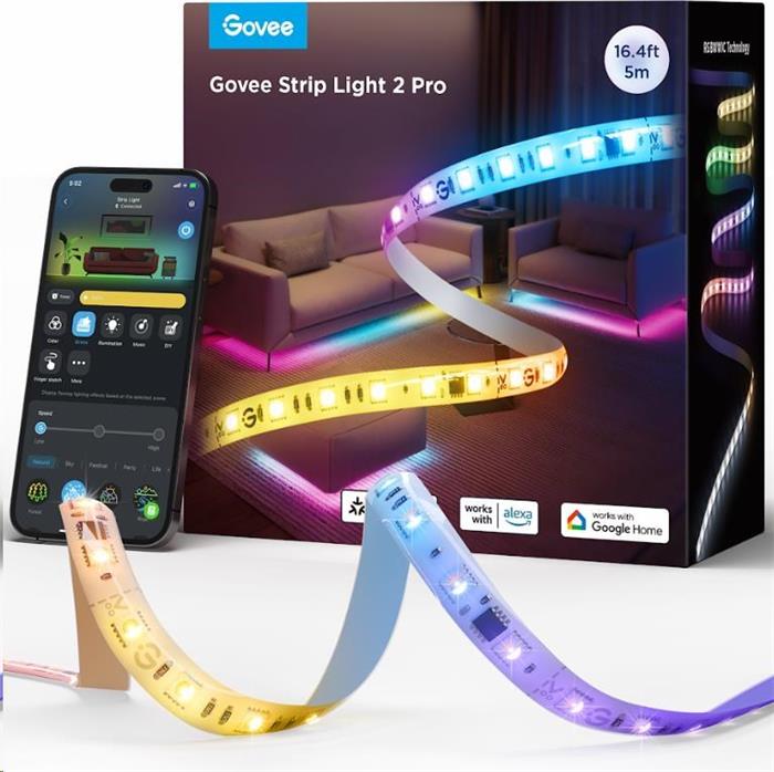 Govee Strip Light 2 Pro RGBIC pásek 5m s podporou Matter