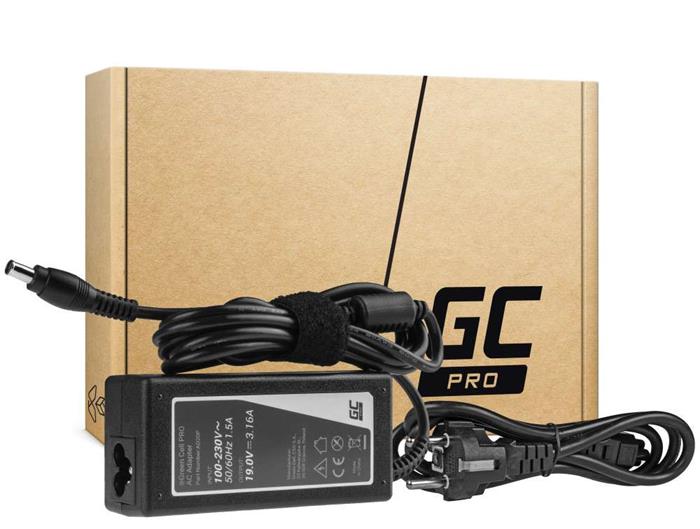 Green Cell PRO Charger / AC Adapter 19V 3.16A 60W for Samsung R519 R719 RV510 NP270E5E NP275E5E NP300E5A NP300E5E NP300