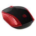 HP 200, bezdrátová optická myš, 1000dpi, červená